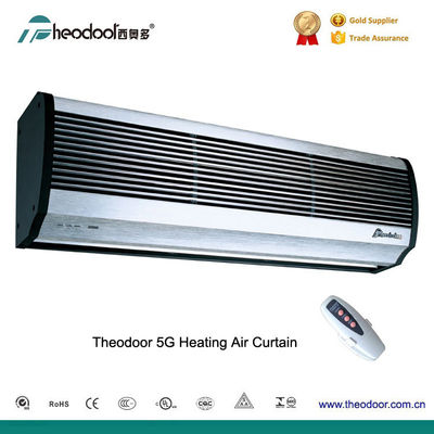 Ασημένια κουρτίνα ζεστού αέρα οθόνης αέρα πορτών σειράς Theodoor 5G με PTC τα στοιχεία θέρμανσης