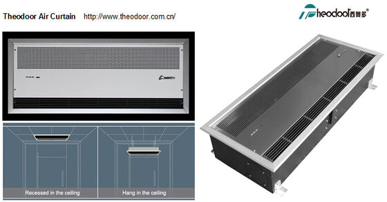 Recessed Ceiling Wind Thermal Air Curtain Heating Barrier With Fan Cooling or Heating Air