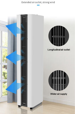 Floor Standing Heated Air Curtain For Glass Door Vertically Installation Thermal Air Screen